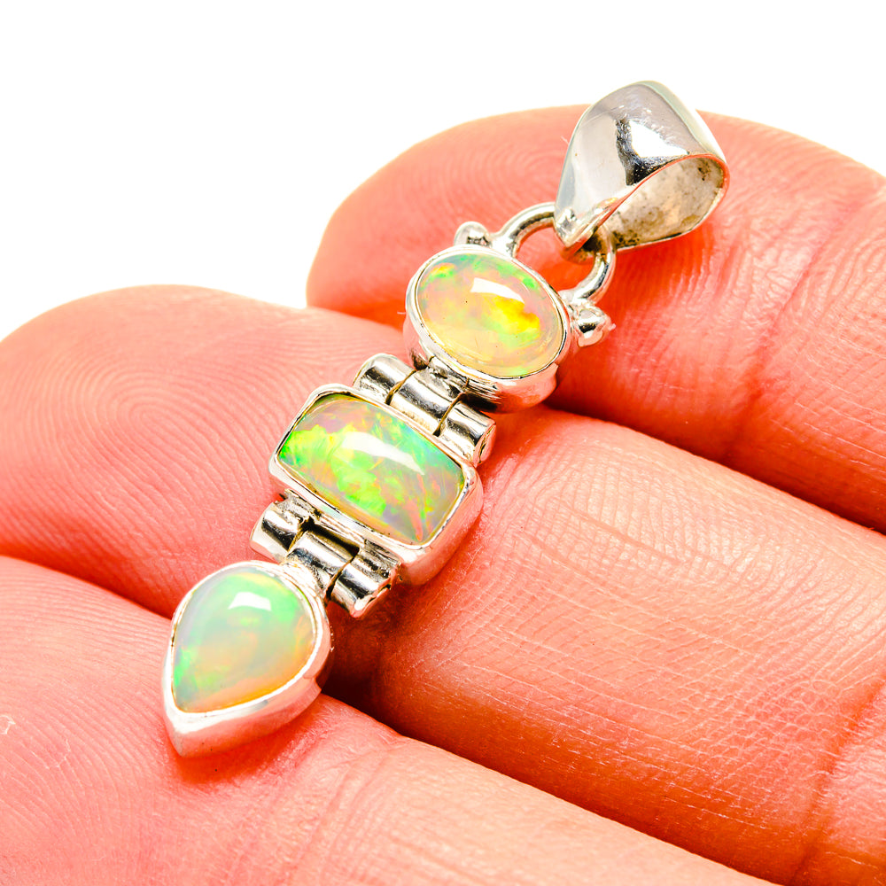 Ethiopian Opal Pendants handcrafted by Anasilvercos - PD752503