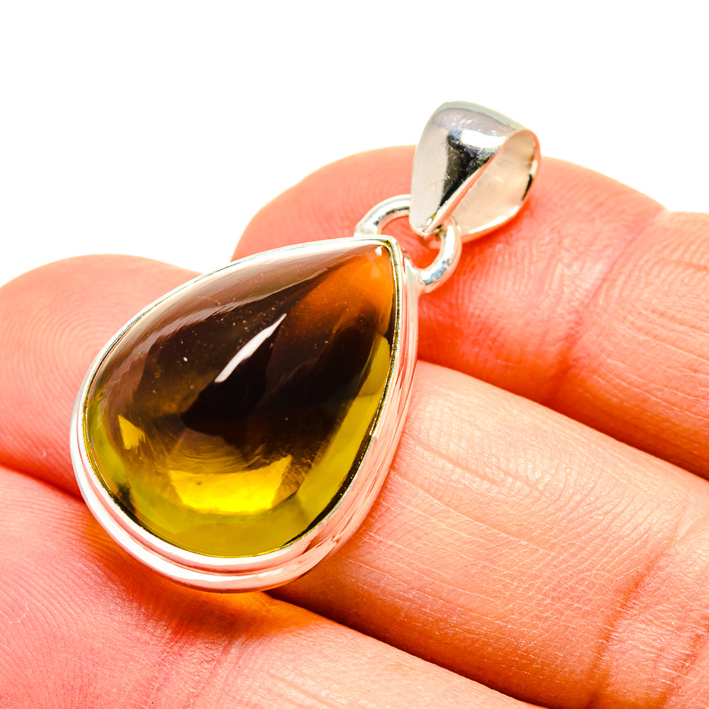 Olive Quartz Pendants handcrafted by Anasilvercos - PD752576
