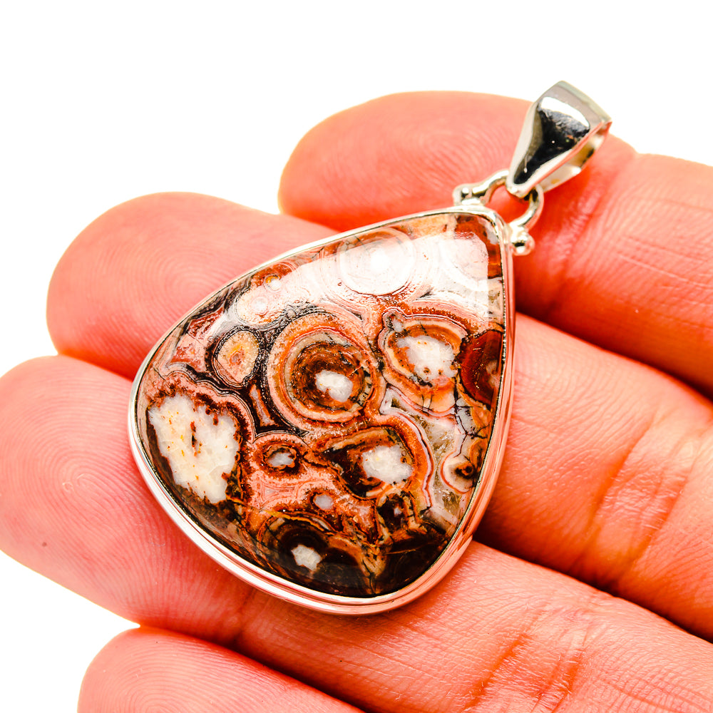 Crazy Lace Agate Pendants handcrafted by Anasilvercos - PD752650