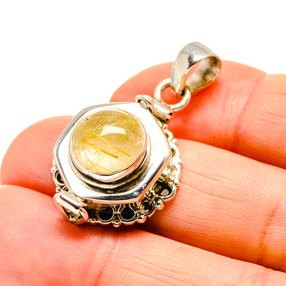 Rutilated Quartz Pendants handcrafted by Anasilvercos - PD752725