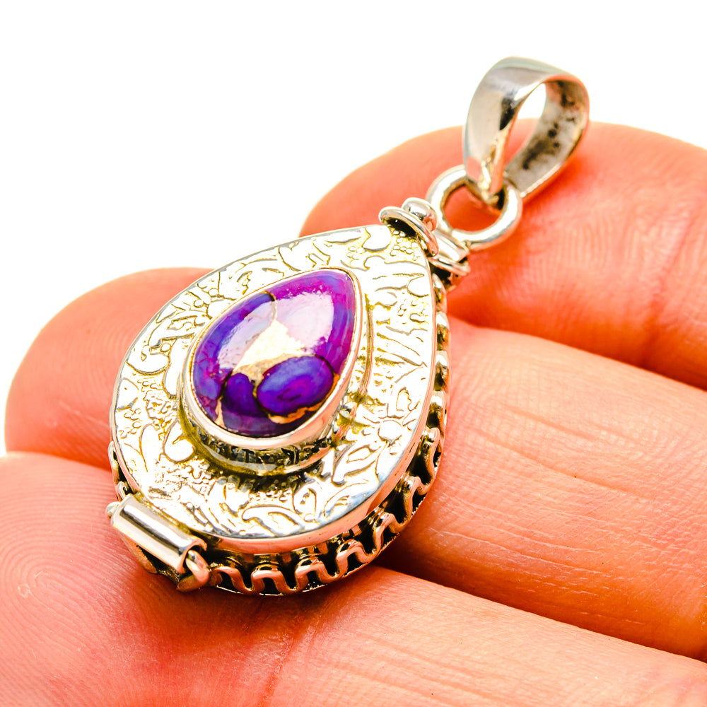 Purple Copper Composite Turquoise Pendants handcrafted by Anasilvercos - PD752740