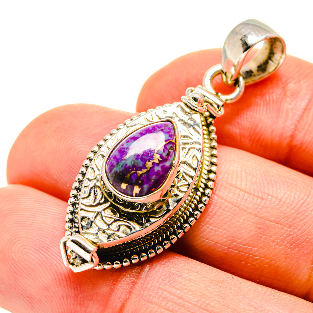 Purple Copper Composite Turquoise Pendants handcrafted by Anasilvercos - PD752767