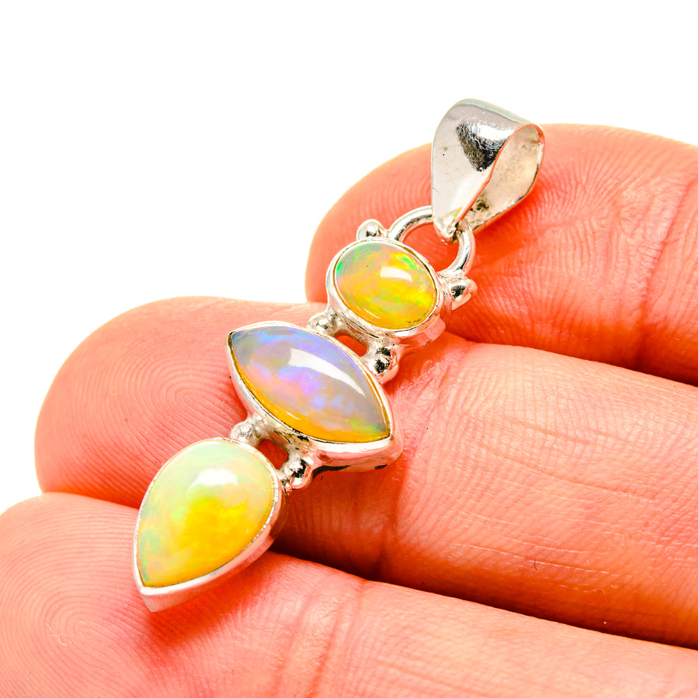 Ethiopian Opal Pendants handcrafted by Anasilvercos - PD752774