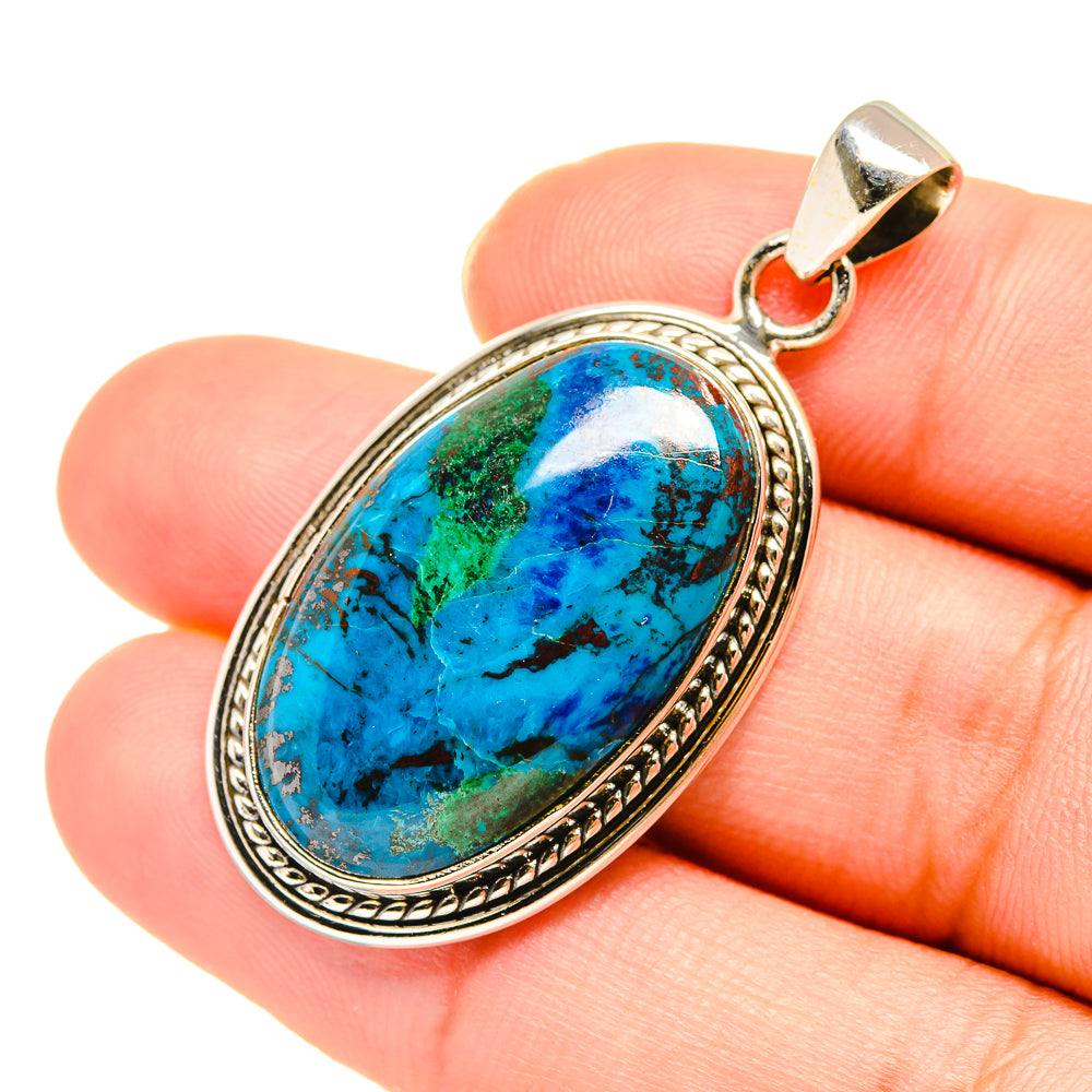 Chrysocolla Pendants handcrafted by Anasilvercos - PD7528