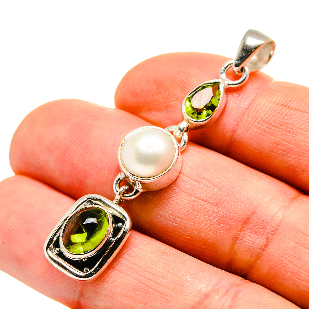 Green Tourmaline Pendants handcrafted by Anasilvercos - PD752823