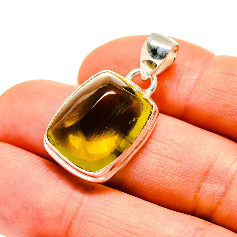 Green Tourmaline Pendants handcrafted by Anasilvercos - PD752851