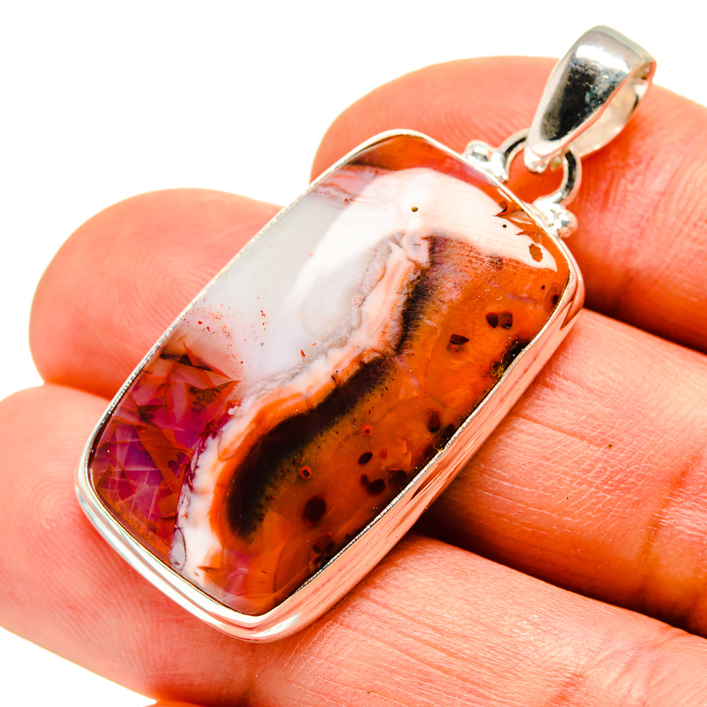 Red Agate Pendants handcrafted by Anasilvercos - PD752876