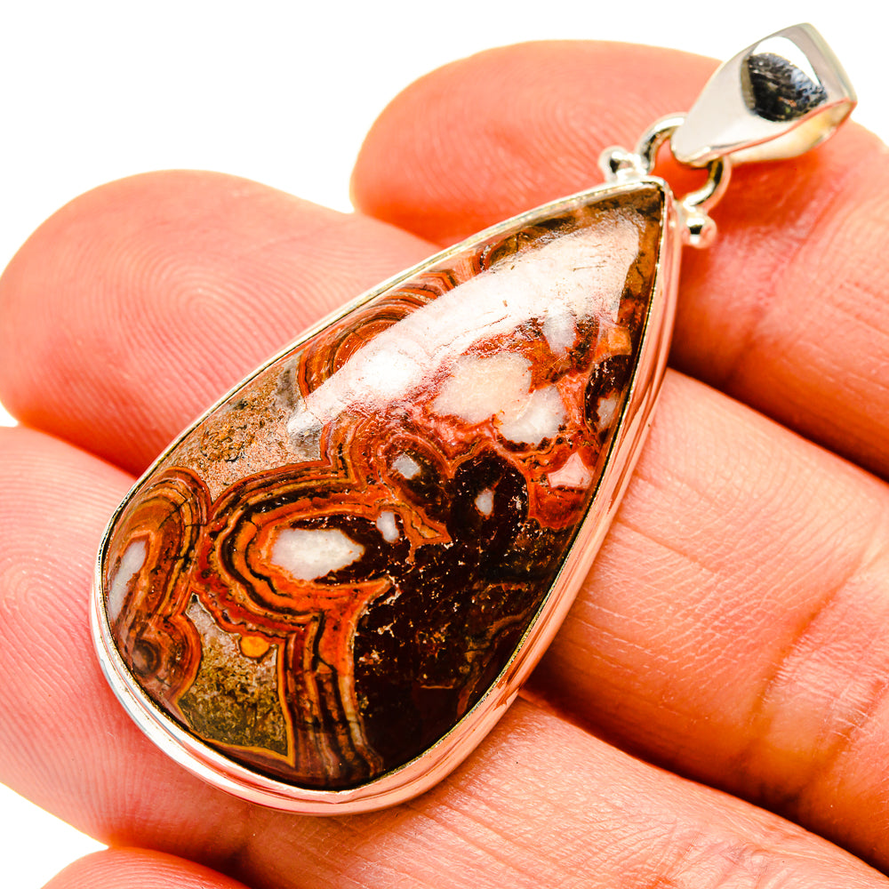 Crazy Lace Agate Pendants handcrafted by Anasilvercos - PD752881