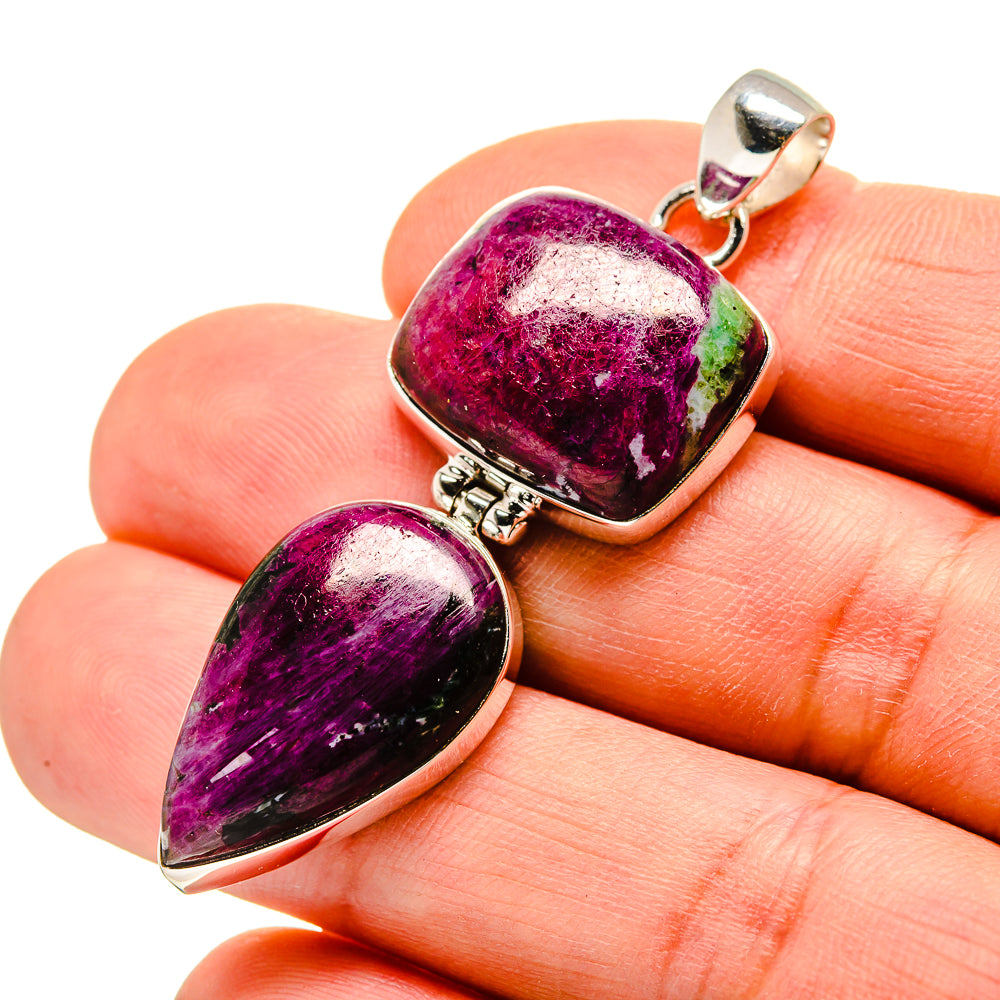 Ruby Zoisite Pendants handcrafted by Anasilvercos - PD752985