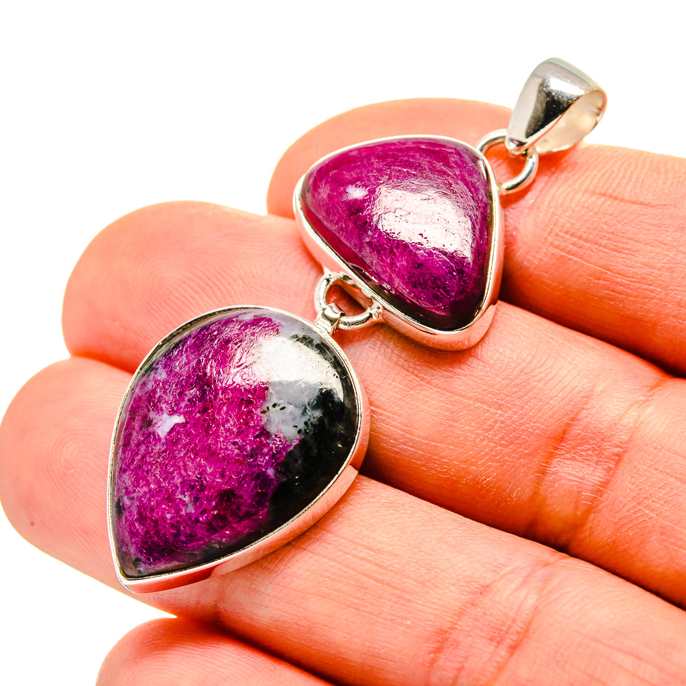 Ruby Zoisite Pendants handcrafted by Anasilvercos - PD752986