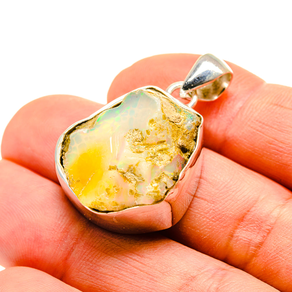 Ethiopian Opal Pendants handcrafted by Anasilvercos - PD752996