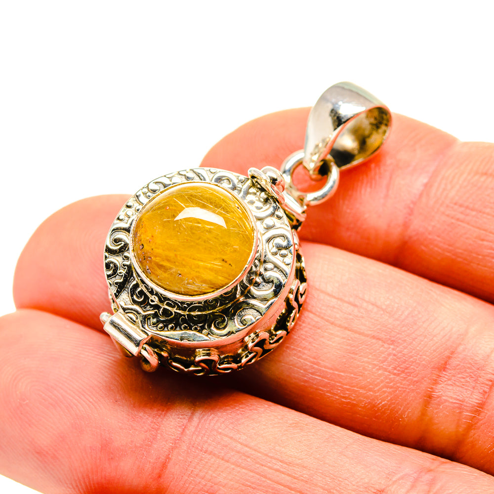 Rutilated Quartz Pendants handcrafted by Anasilvercos - PD753013