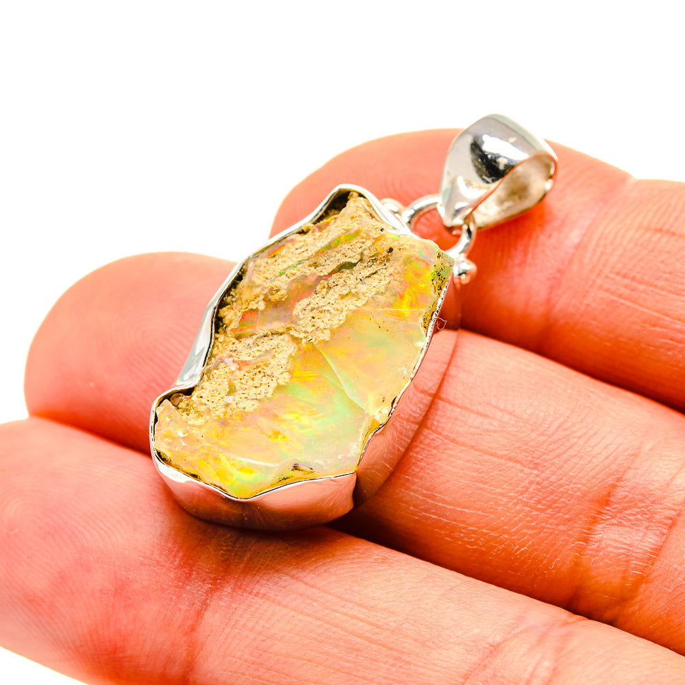 Ethiopian Opal Pendants handcrafted by Anasilvercos - PD753037