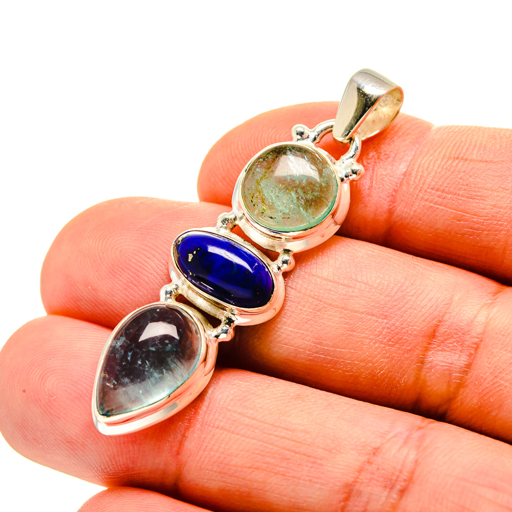 Green Fluorite Pendants handcrafted by Anasilvercos - PD753053