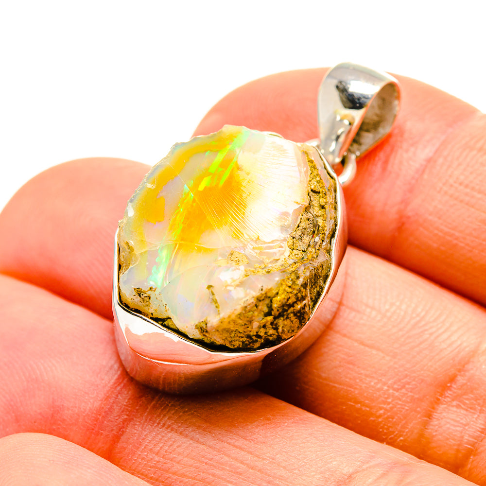 Ethiopian Opal Pendants handcrafted by Anasilvercos - PD753126