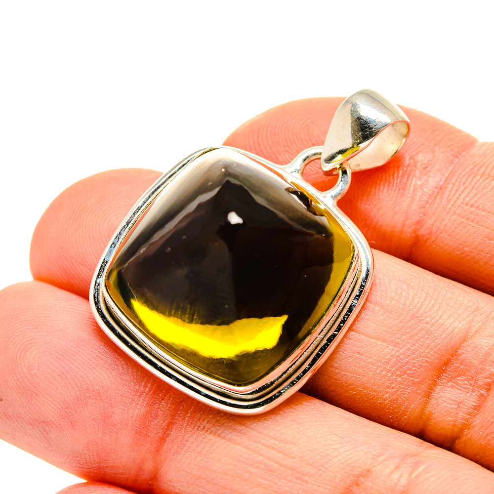 Olive Quartz Pendants handcrafted by Anasilvercos - PD753156