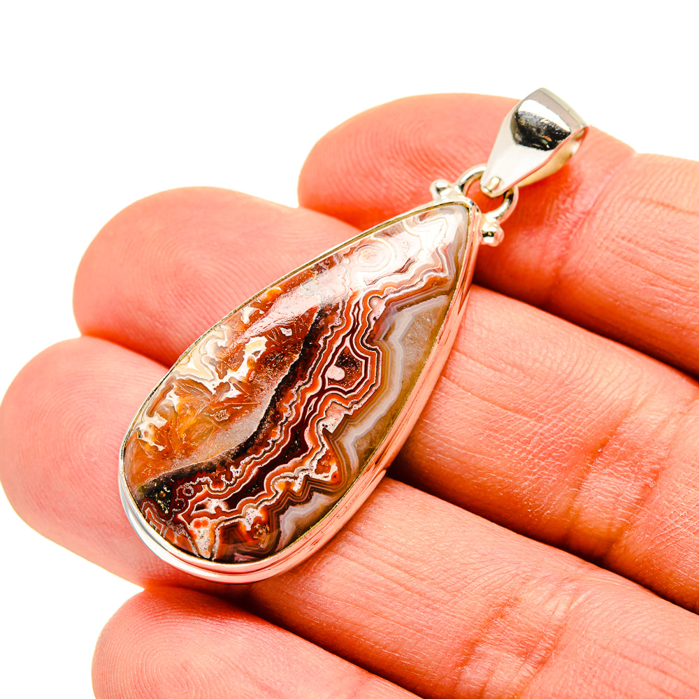 Crazy Lace Agate Pendants handcrafted by Anasilvercos - PD753233