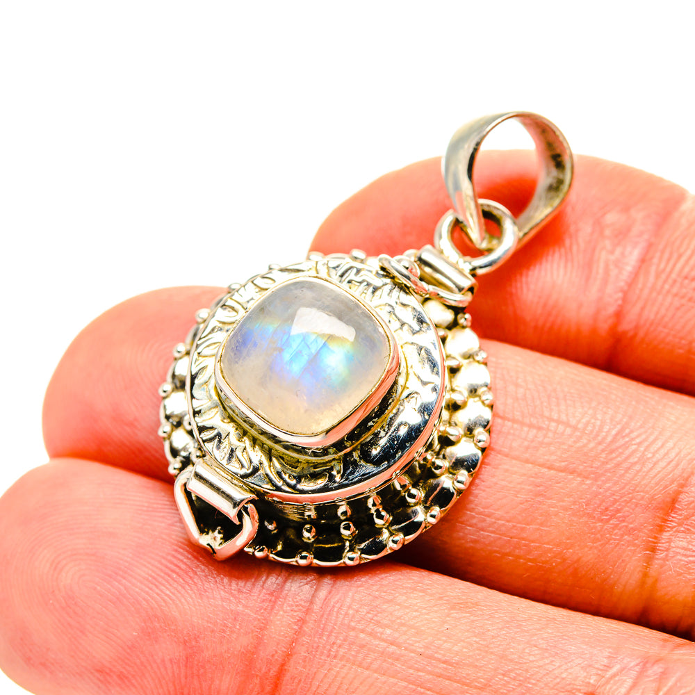 Rainbow Moonstone Pendants handcrafted by Anasilvercos - PD753282