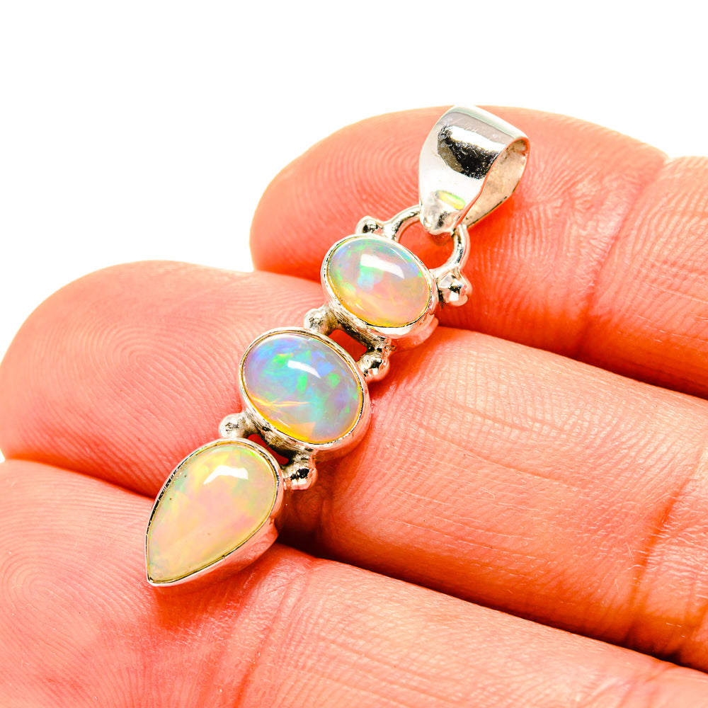 Ethiopian Opal Pendants handcrafted by Anasilvercos - PD753298
