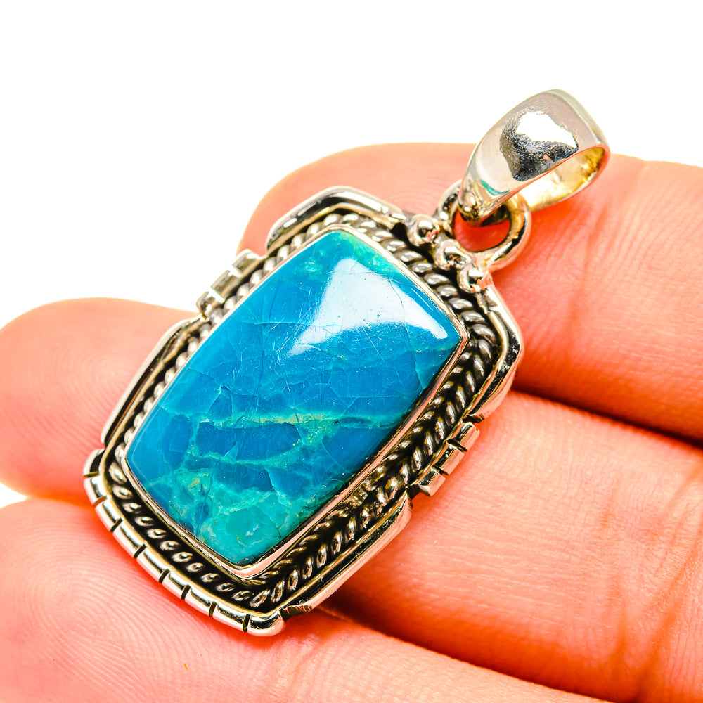 Chrysocolla Pendants handcrafted by Anasilvercos - PD7533