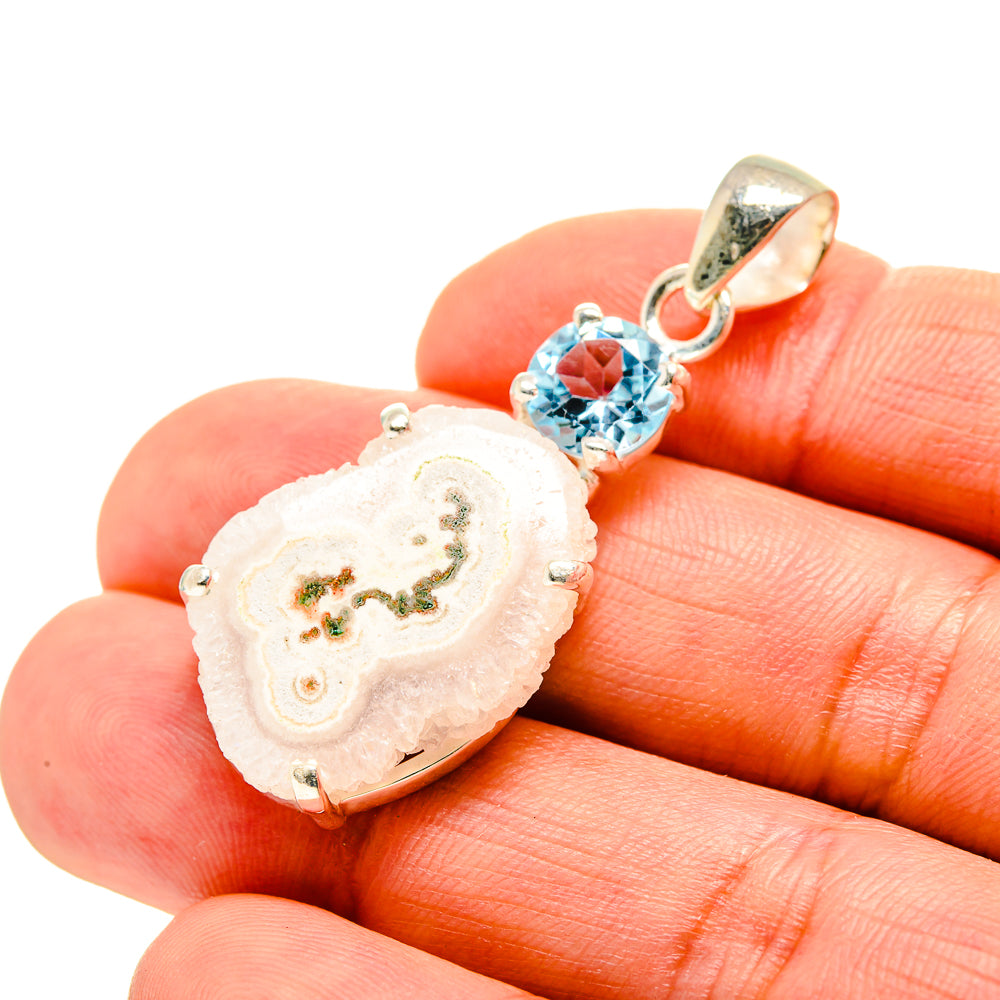 White Solar Quartz Pendants handcrafted by Anasilvercos - PD753312
