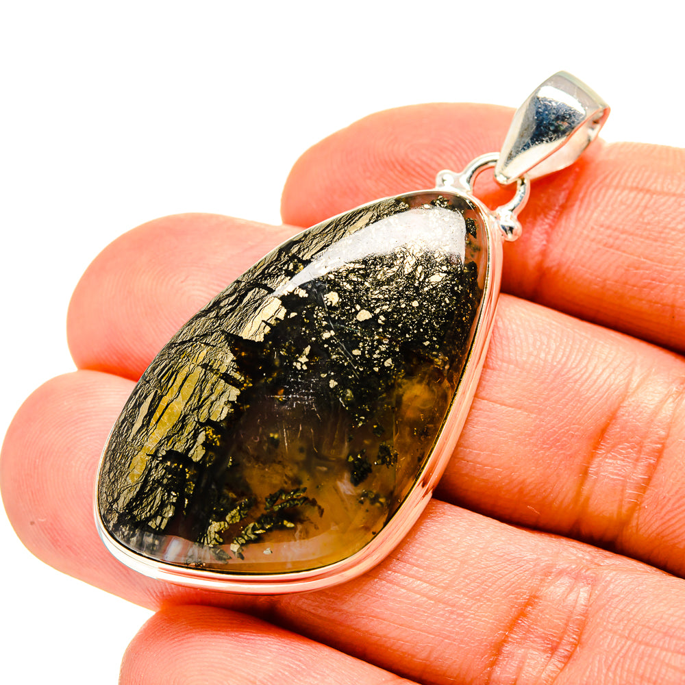 Pyrite Agate Pendants handcrafted by Anasilvercos - PD753326