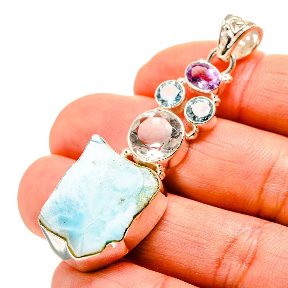 Larimar Pendants handcrafted by Anasilvercos - PD753333