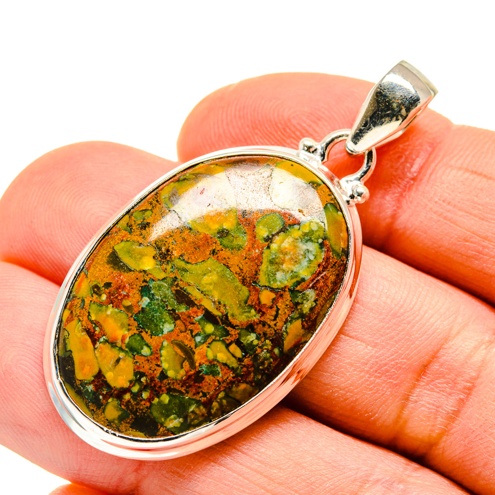 Rainforest Jasper Pendants handcrafted by Anasilvercos - PD753378