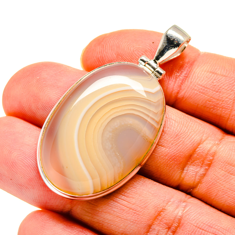Botswana Agate Pendants handcrafted by Anasilvercos - PD753420