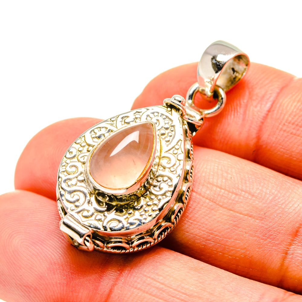 Rose Quartz Pendants handcrafted by Anasilvercos - PD753453