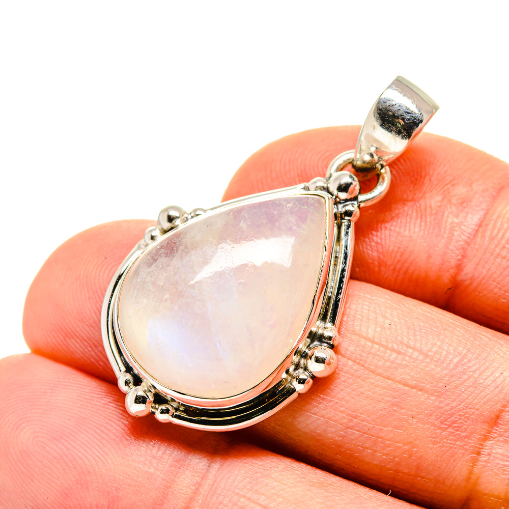 Rainbow Moonstone Pendants handcrafted by Anasilvercos - PD753466