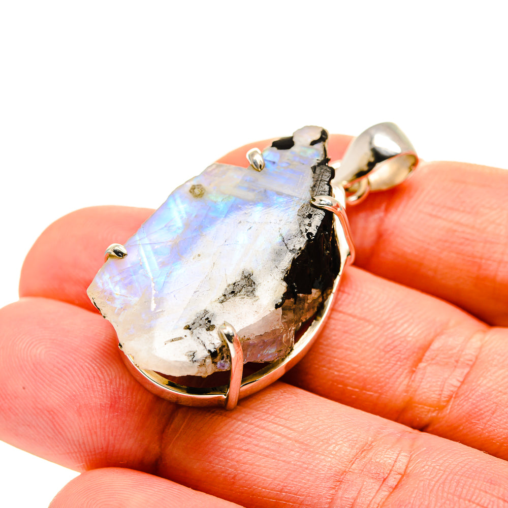 Rainbow Moonstone Pendants handcrafted by Anasilvercos - PD753554