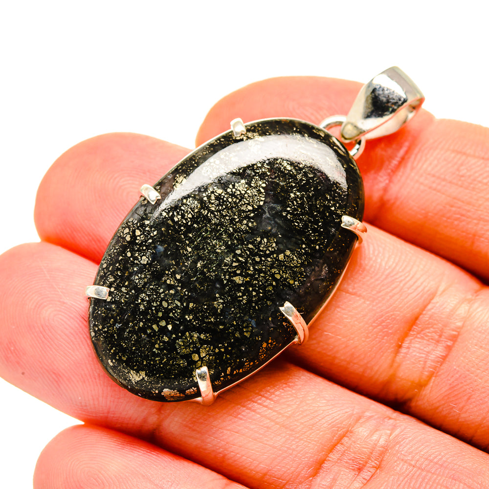 Pyrite Agate Pendants handcrafted by Anasilvercos - PD753556