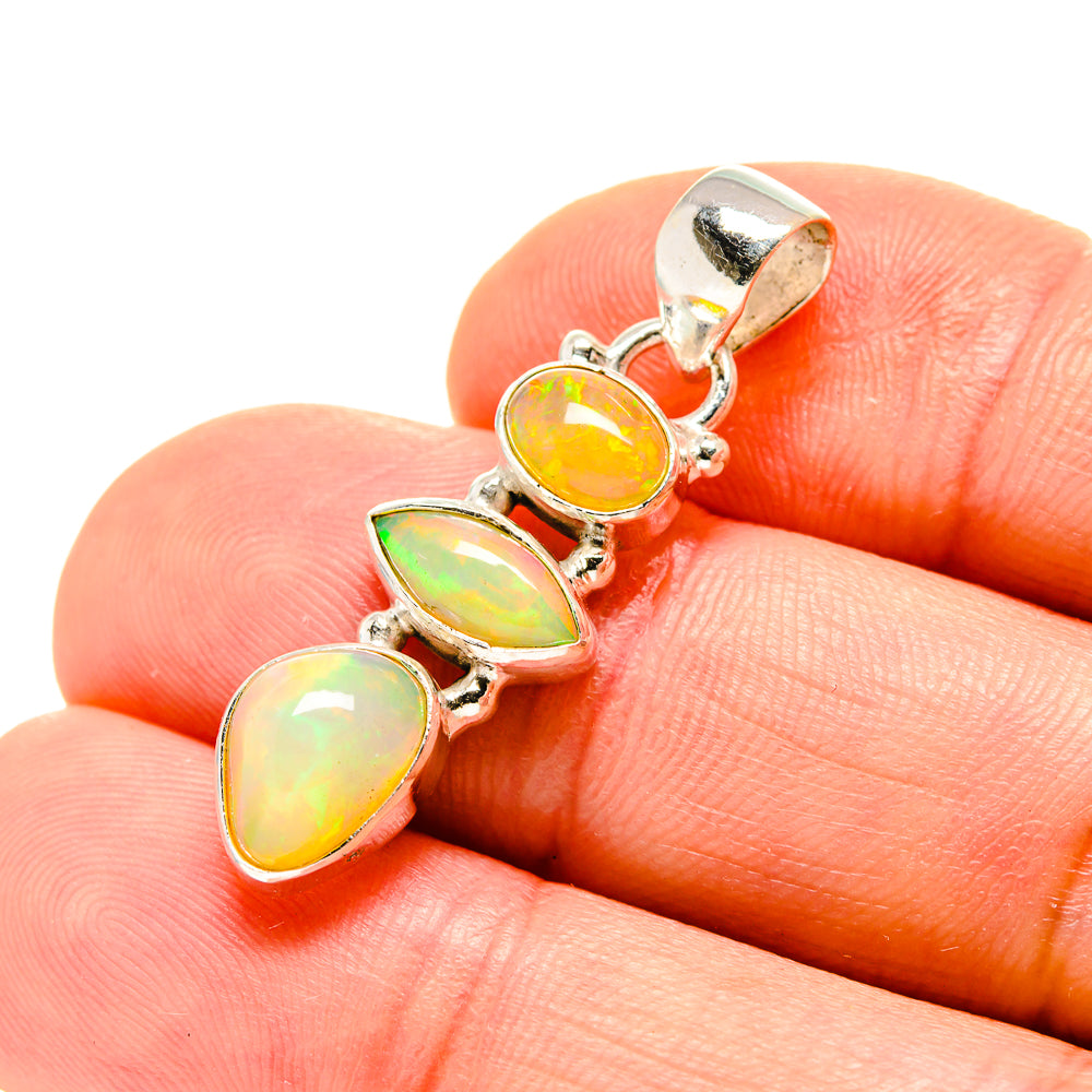 Ethiopian Opal Pendants handcrafted by Anasilvercos - PD753576