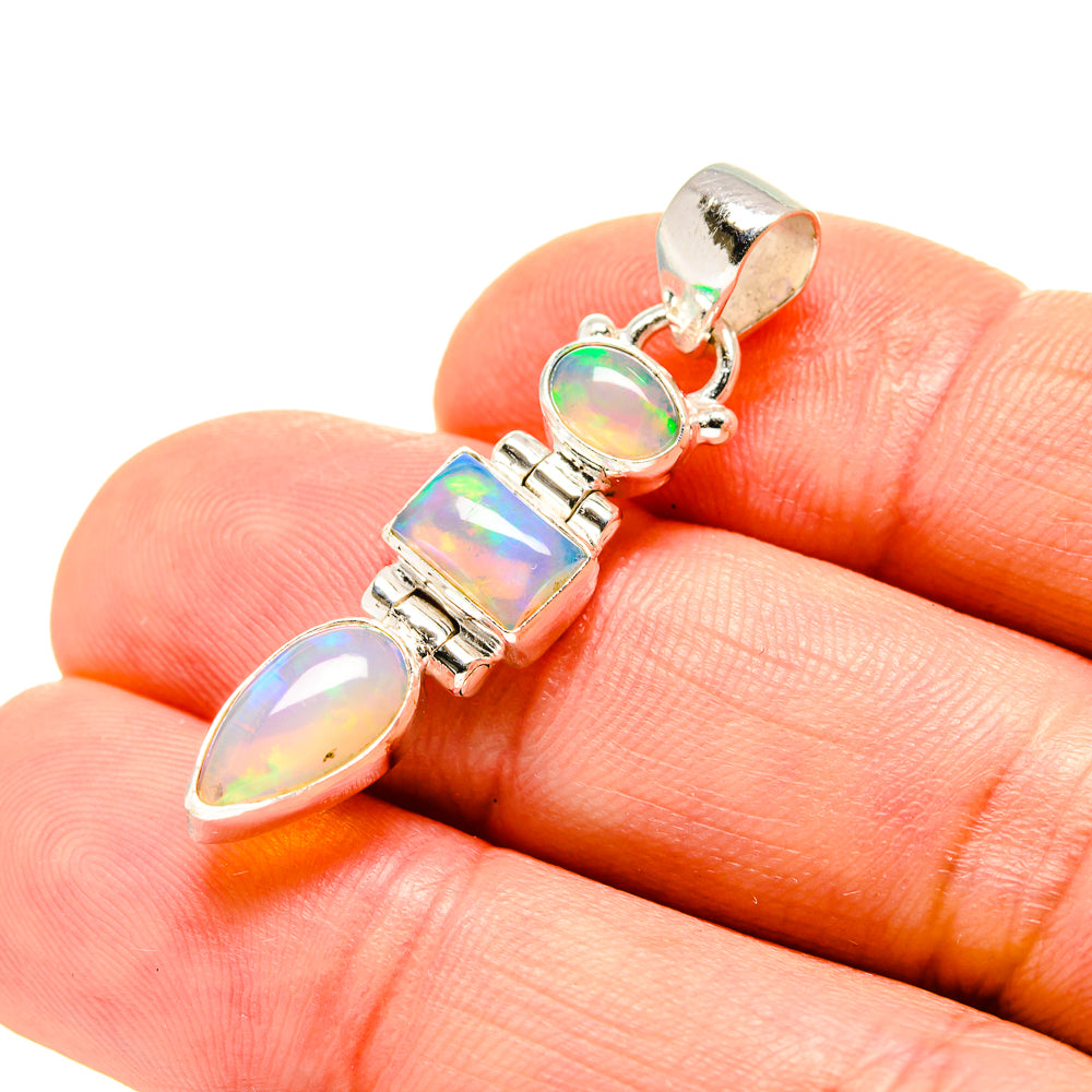 Ethiopian Opal Pendants handcrafted by Anasilvercos - PD753579