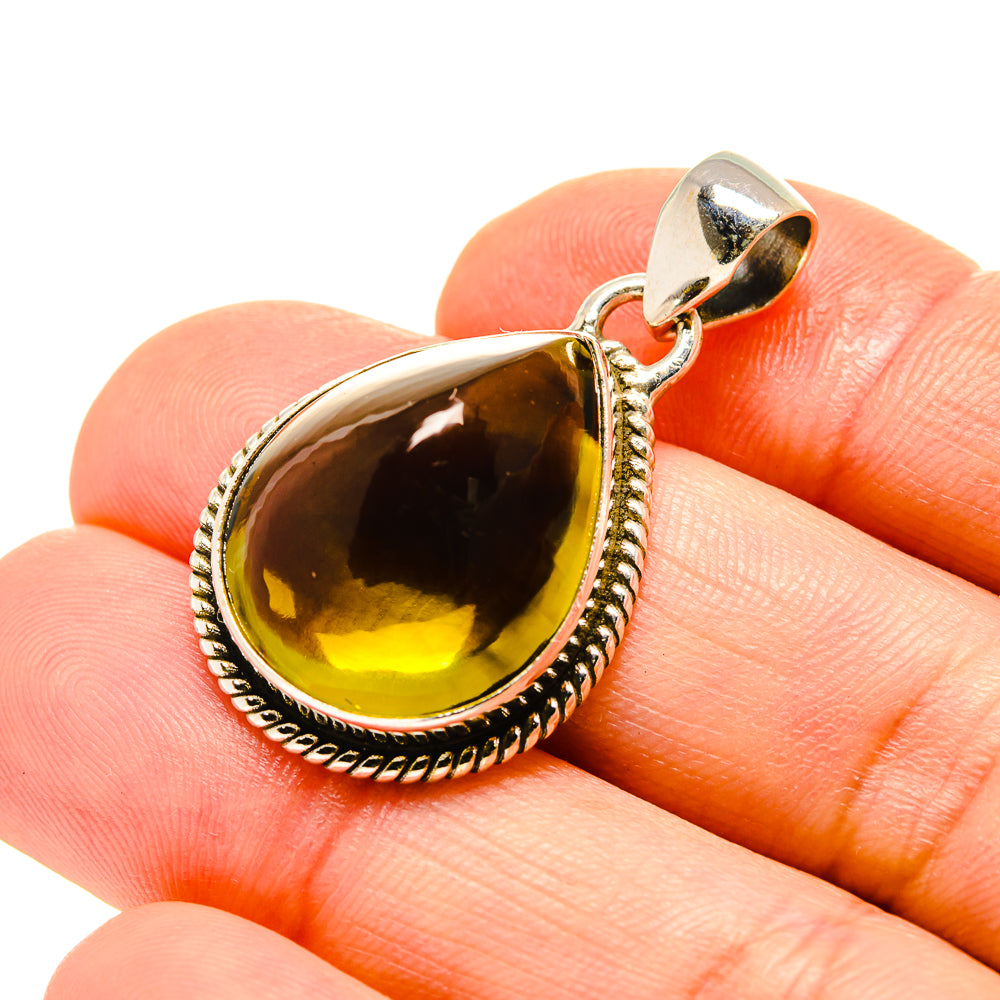 Olive Quartz Pendants handcrafted by Anasilvercos - PD753587