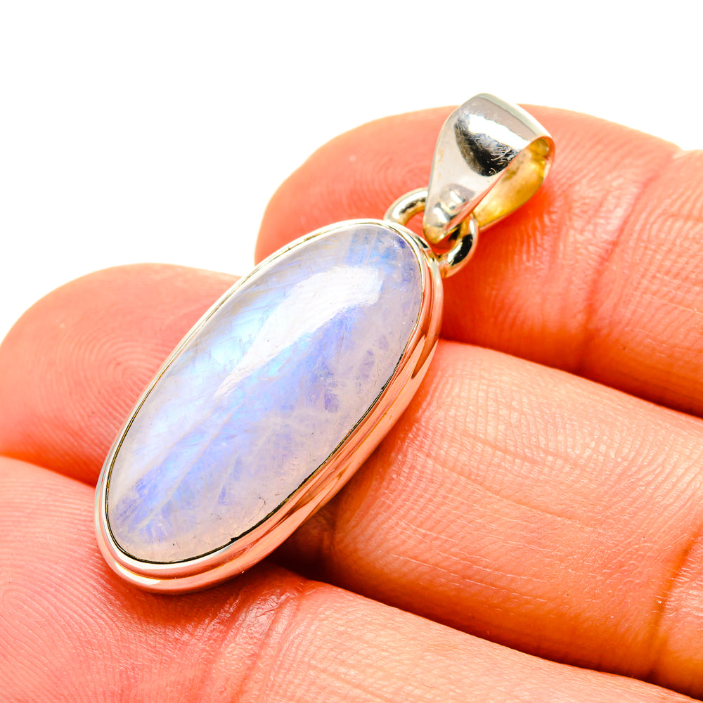 Rainbow Moonstone Pendants handcrafted by Anasilvercos - PD753597