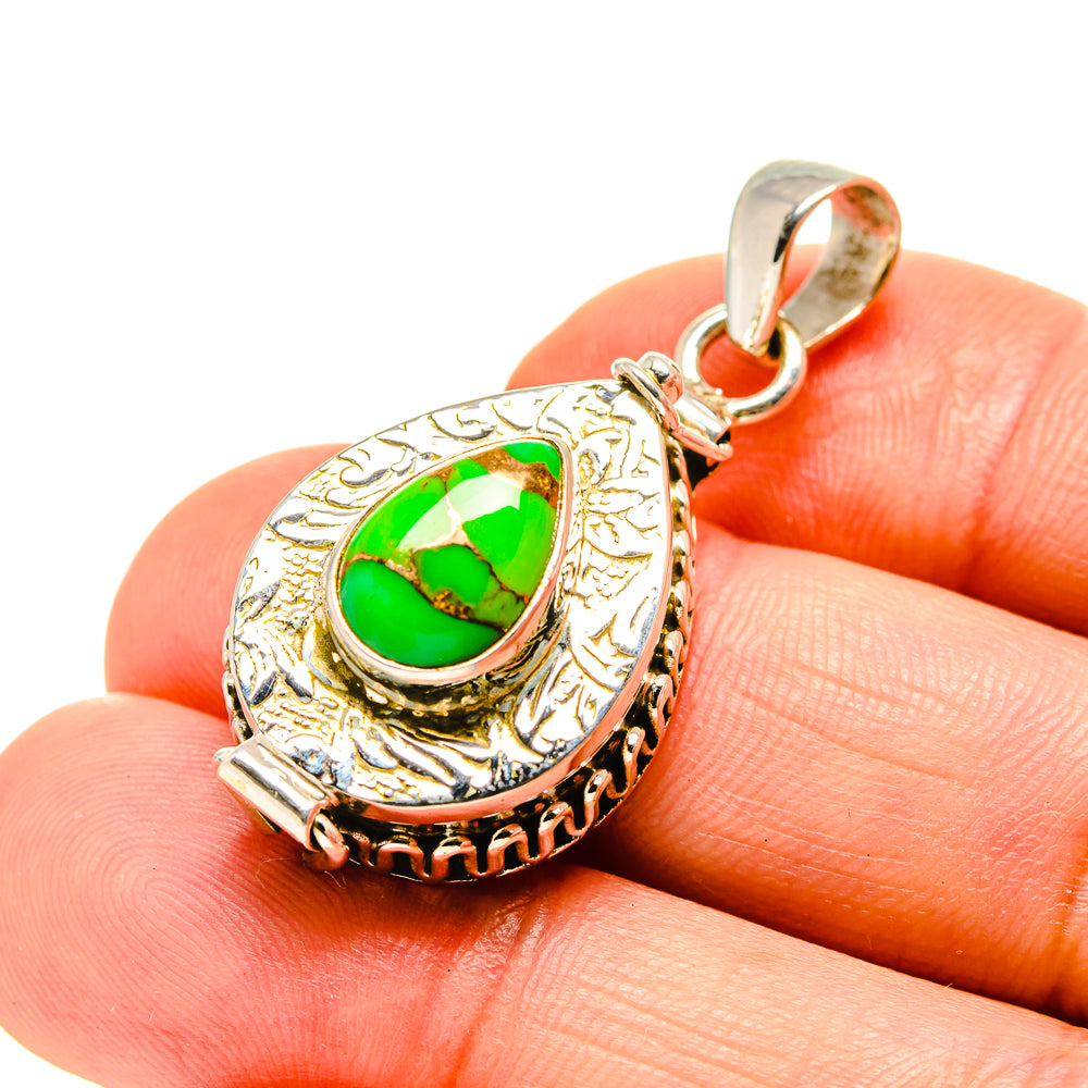 Green Copper Composite Turquoise Pendants handcrafted by Anasilvercos - PD753631