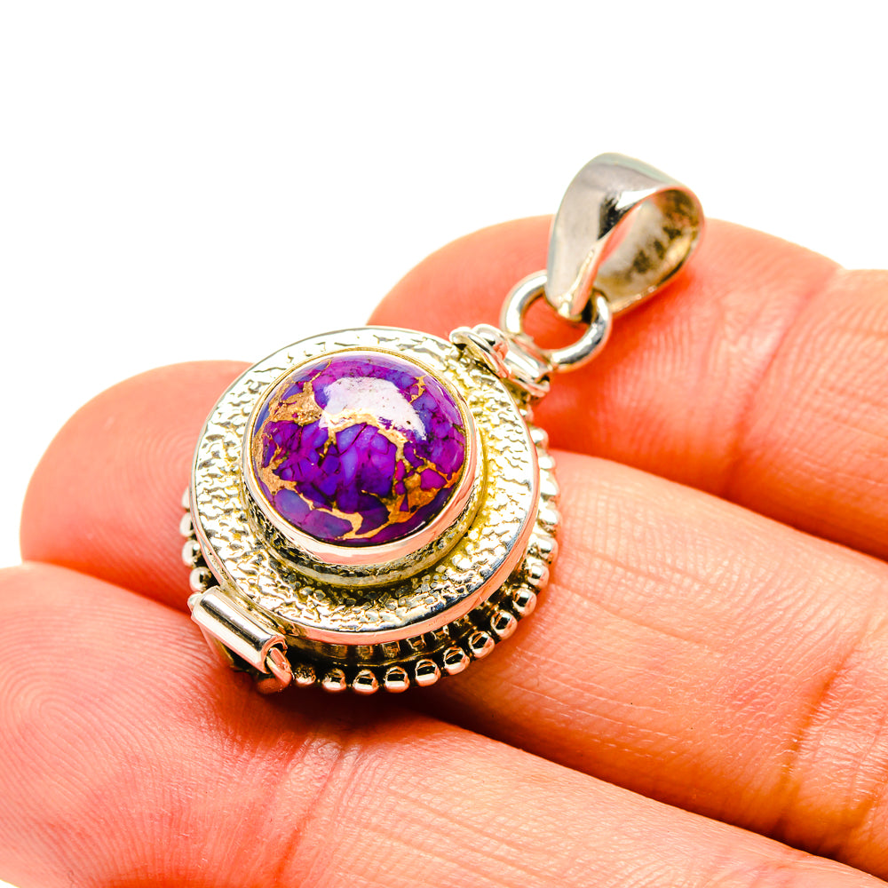 Purple Copper Composite Turquoise Pendants handcrafted by Anasilvercos - PD753648