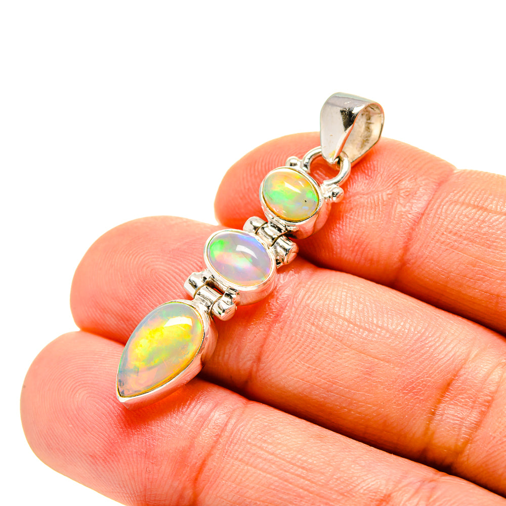 Ethiopian Opal Pendants handcrafted by Anasilvercos - PD753665