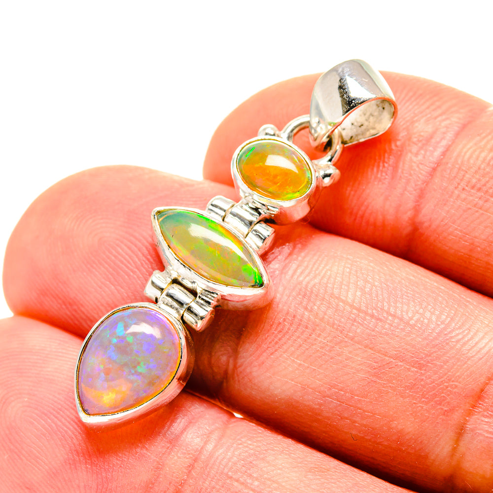 Ethiopian Opal Pendants handcrafted by Anasilvercos - PD753703