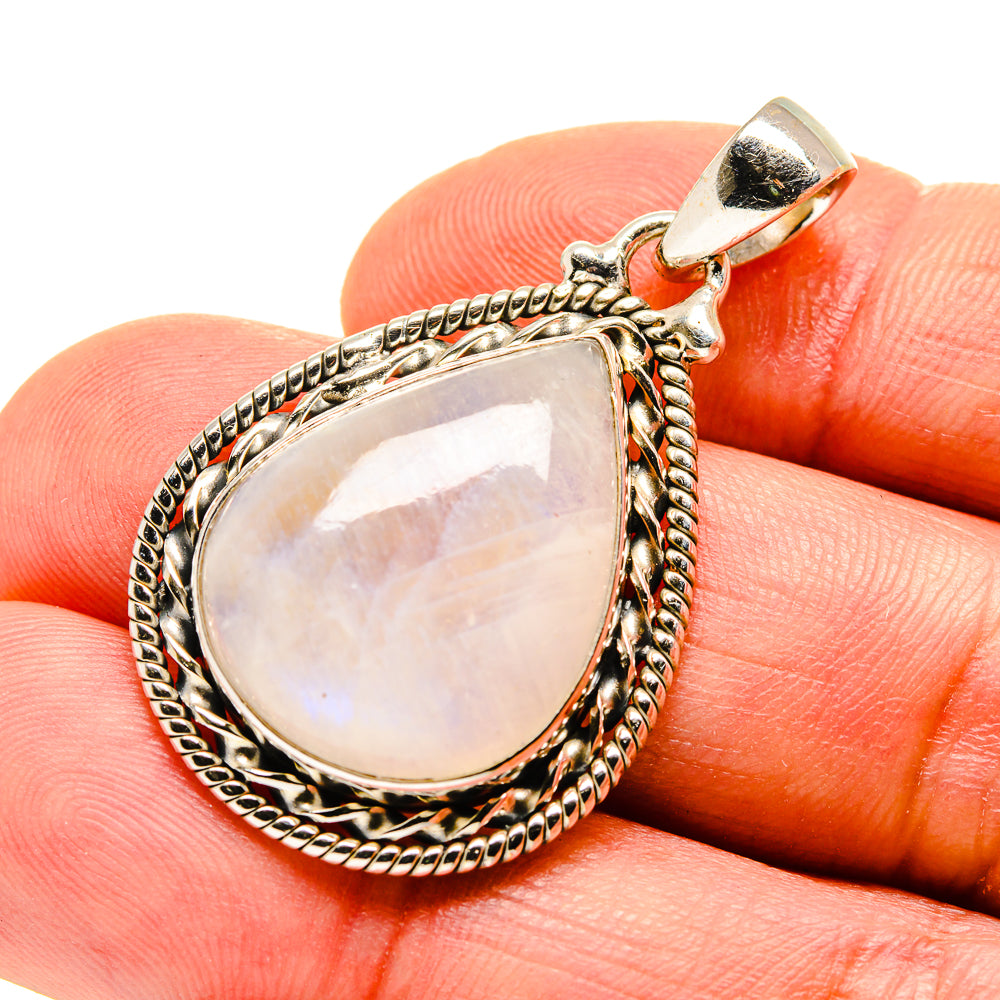 Rainbow Moonstone Pendants handcrafted by Anasilvercos - PD753751
