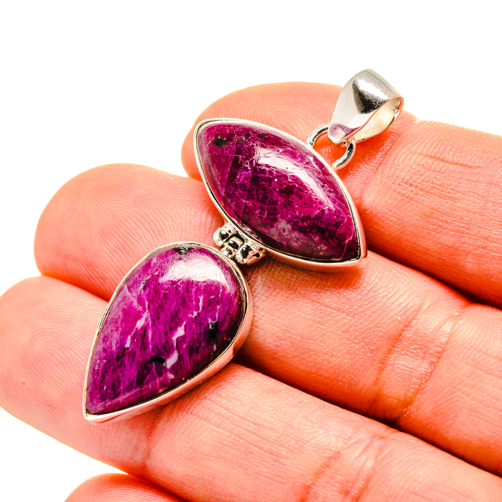 Ruby Fuchsite Pendants handcrafted by Anasilvercos - PD753780