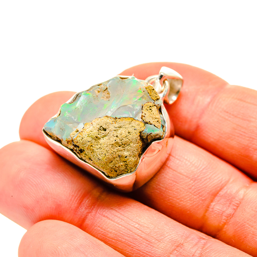 Ethiopian Opal Pendants handcrafted by Anasilvercos - PD753805