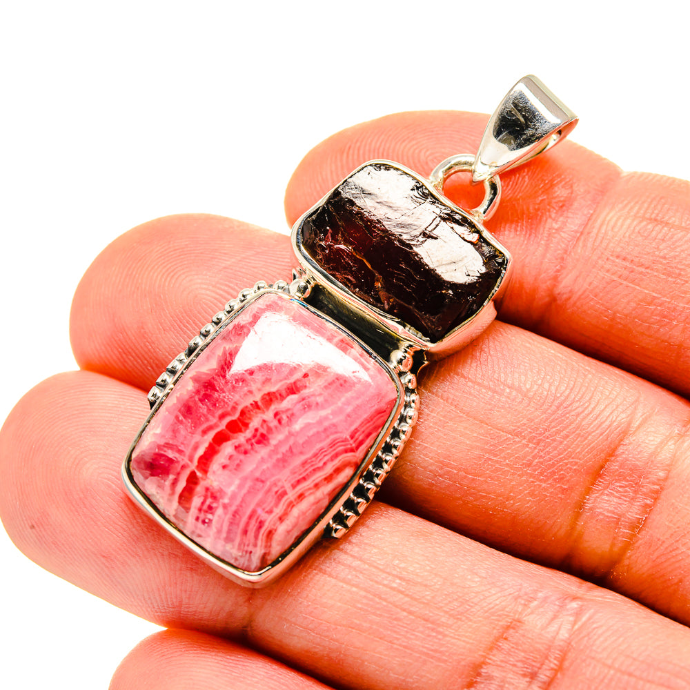 Rhodochrosite Pendants handcrafted by Anasilvercos - PD753827