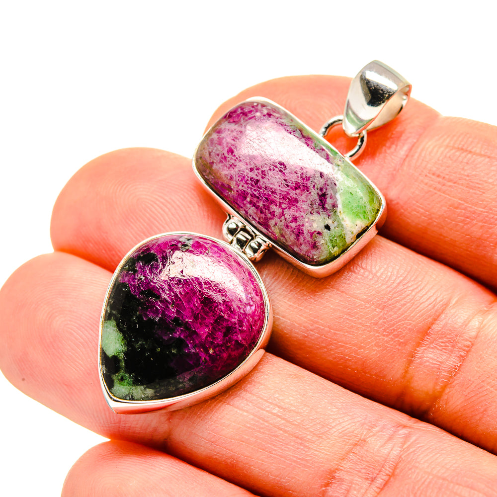 Ruby Zoisite Pendants handcrafted by Anasilvercos - PD753831