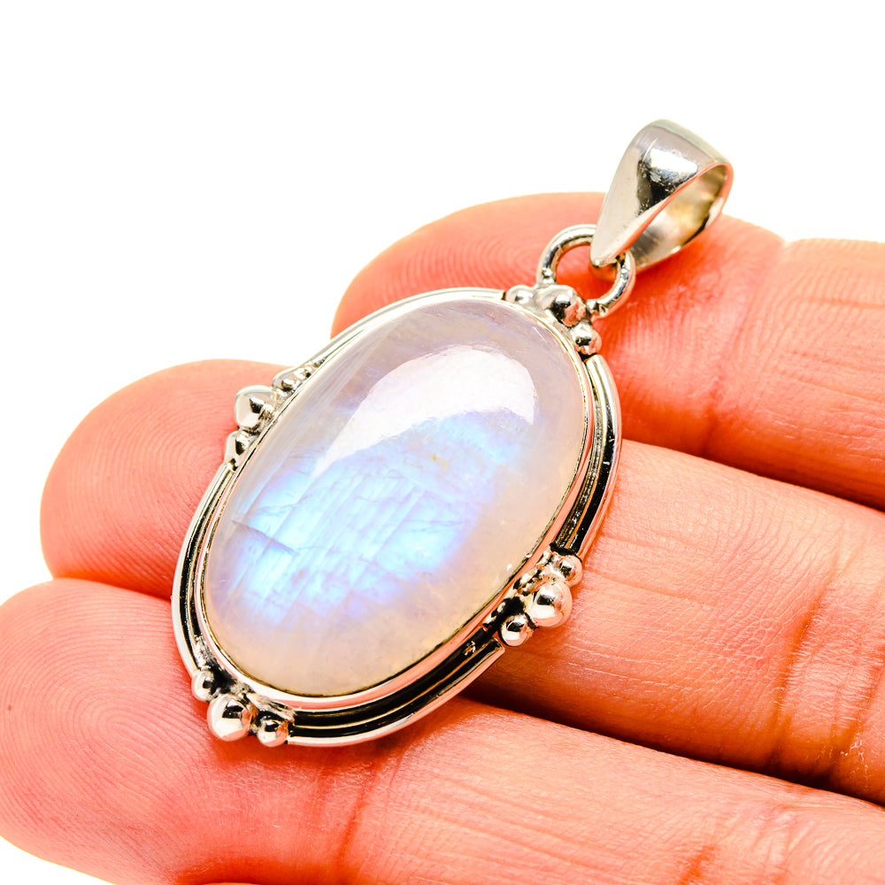 Rainbow Moonstone Pendants handcrafted by Anasilvercos - PD753887