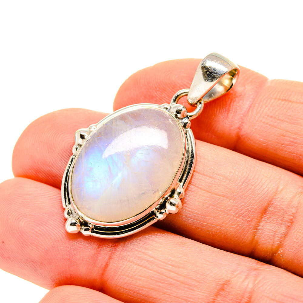Rainbow Moonstone Pendants handcrafted by Anasilvercos - PD753892