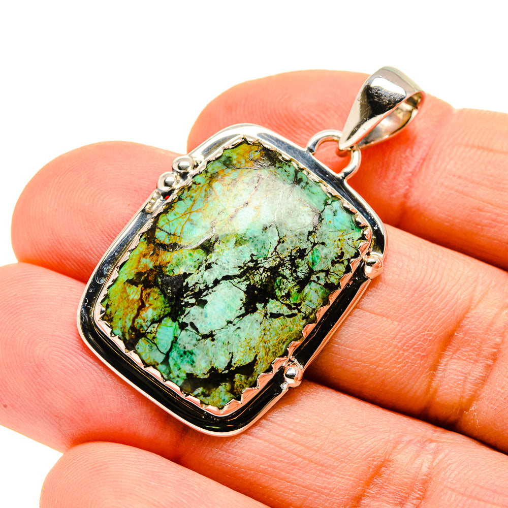 Tibetan Turquoise Pendants handcrafted by Anasilvercos - PD753901