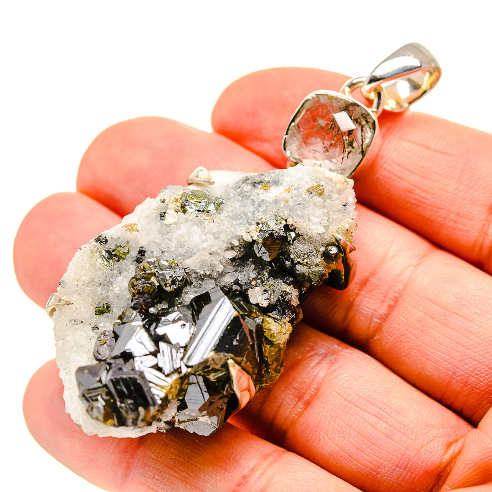 Hematite Druzy Pendants handcrafted by Anasilvercos - PD753904